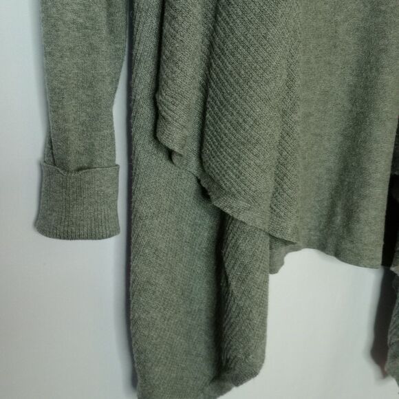 Merona Open Ribbed Knit Cardigan Sweater Lightweight Long Sleeve Gray Womens XS - Picture 3 of 4